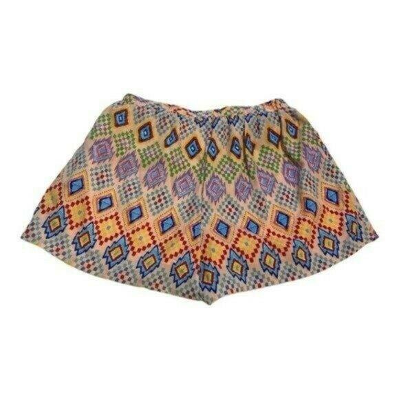 Pink Owl high waisted shorts boho pink salmon sz Medium Geo pullover - Picture 2 of 7